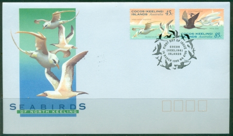 Cocos-Keeling-Is-1995-Seabirds-of-North-Keeling-FDC