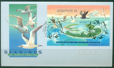 Cocos-Keeling-Is-1995-Seabirds-of-North-Keeling-MS-FDC