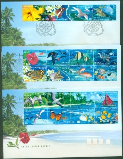 Cocos-Keeling-Is-1999-Cocos-Living-Mosaic-3x-FDC