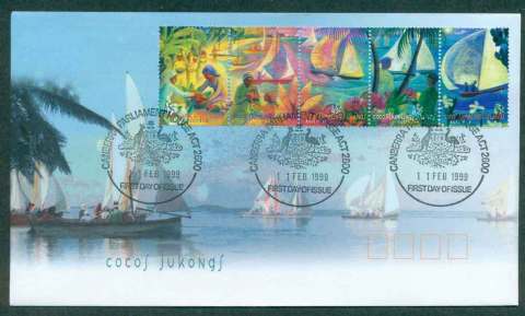 Cocos-Keeling-Is-1999-Jukong-Boats-Srt-5-FDC-lot49007