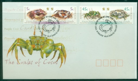 Cocos-Keeling-Is-2000-The-Crabs-of-Cocos-FDC