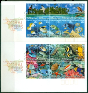 Cocos-Keeling-Is-2006-Marine-Life-Coral-Reefs-2x-FDC