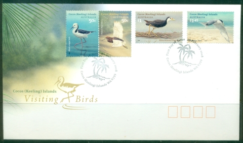 Cocos-Keeling-Is-2008-Visiting-Birds-FDC