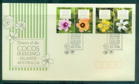 Cocos-Keeling-Is-2010-Flowers-FDC-lot76035