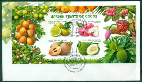 Cocos-Keeling-Is-2017-Garden-Fruits-of-Cocos-MS-FDC