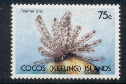 Cocos-Keeling-Is-1991-Marine-Life-75c-Feather-Star-MUH