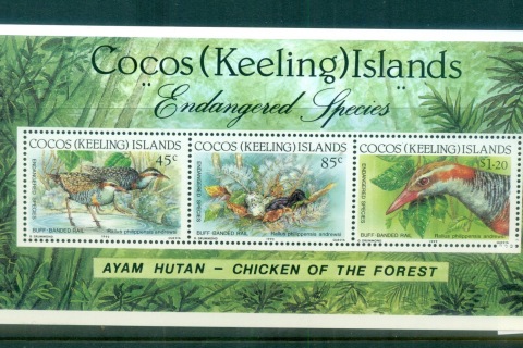Cocos-Keeling-Is-1992-WWF-Buff-Banded-Rail-MS-MUH