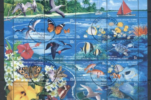 Cocos-Keeling-Is-1999-Marine-Life-A-Living-Mosaic-sheetlet-CTO