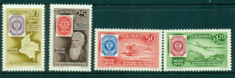 Colombia-1959-Stamp-centenary-Air-mail-4MUH-lot35420