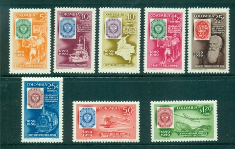 Colombia-1959-Stamp-centenary-MUH-lot35420