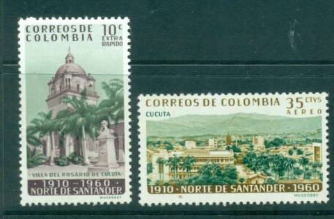 Colombia-1961-Dept-of-North-Santander-Airmails-2MUH-lot35796