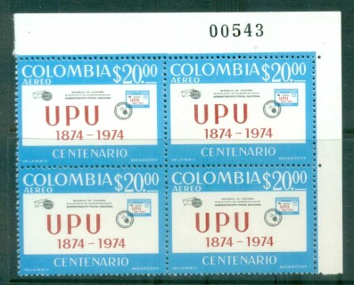 Colombia-1974-Centenary-of-UPU-Blk-4-MUH-lot76363