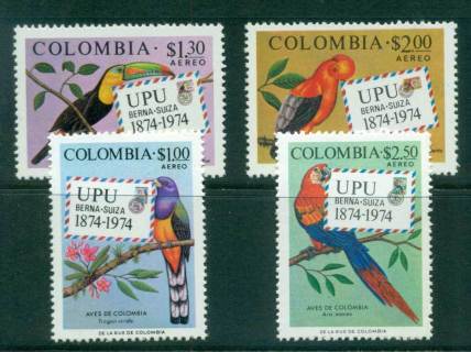 Colombia-1974-UPU-Centenary-Birds-MUH-lot56377