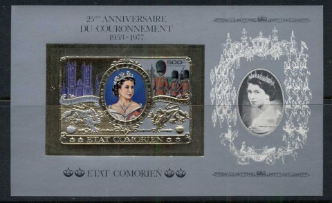 Comoro Is 1977 QEII Coronation 25th Anniv MS IMPERF