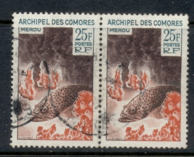 Comoro Is 1965 Marine Life 25f Merou Fish prComoro Is 1965 Marine Life 25f Merou Fish pr