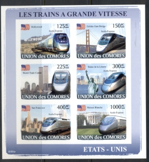 Comoro-Is-2008-High-Speed-Trains-USA-MS-IMPERF-MUH