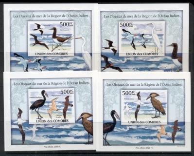 Comoro-Is-2009-Indian-Ocean-Seabirds-4x-Deluxe-MS-IMPERF-MUH