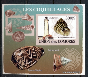 Comoro-Is-2009-Lighthouses-Sea-Shells-Deluxe-MS-IMPERF-MUH_1