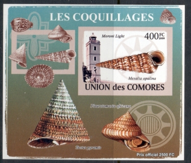Comoro-Is-2009-Lighthouses-Sea-Shells-Deluxe-MS-IMPERF-MUH_3