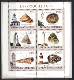 Comoro-Is-2009-Lighthouses-Sea-Shells-MS-IMPERF-MUH_1