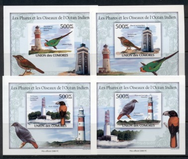 Comoro-Is-2010-Lighthouses-Birds-of-the-Indian-Ocean-4xDeluxe-MS-IMPERF-MUH