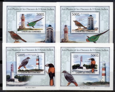 Comoro-Is-2010-Lighthouses-Birds-of-the-Indian-Ocean-4xDeluxe-MS-MUH