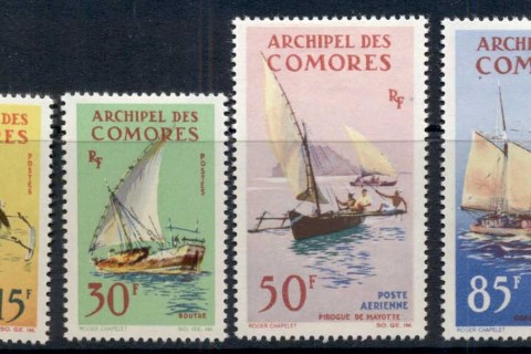 Comoro Is 1964 Ships, Canoe, Pirogue, Dhow