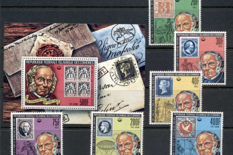 Comoro Is 1979 Sir Rowland Hill Death Centenary + MS 500f