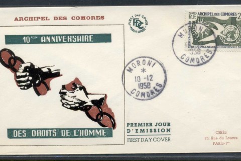 Comoro Is 1958 Human Rights FDC