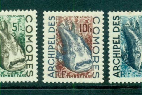 Comoro Is 1954 Coelacanth Postage Dues
