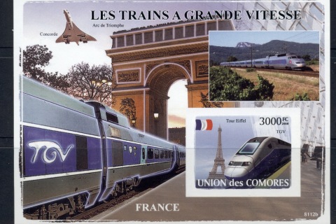 Comoro-Is-2008-High-Speed-Trains-France-MS-IMPERF-MUH