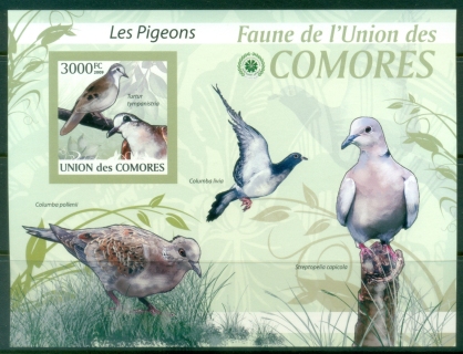 Comoro-Is-2009-Birds-Pigeons-MS-IMPERF-MUH_1