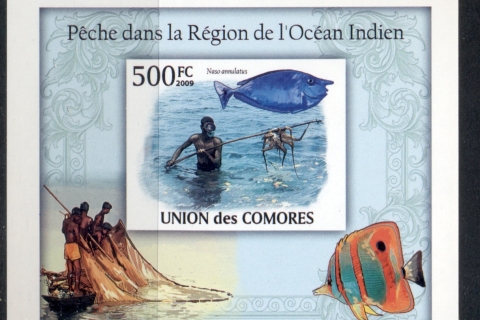 Comoro-Is-2009-Fish-Fishing-in-the-Indian-Ocean-Region-Deluxe-MS-IMPERF-MUH