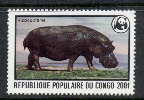 Congo-PR-1978 WWF Hippopotamus 200f