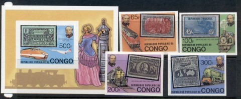 Congo-PR-1979 Sir Rowland Hill Death Centenary + MS IMPERF