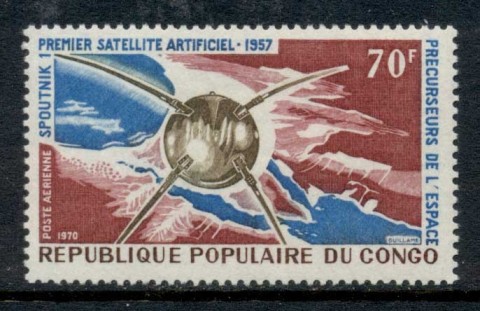 Congo-PR-1970 Space Exploration Sputnik 1 70f