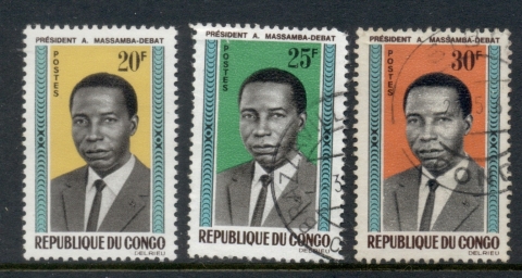 Congo-PR-1965-66 Pres. Alphonse Massamba-Debat