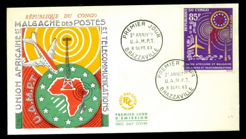 Congo-PR-1963 African Postal Union FDC