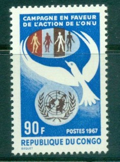 Congo-PR-1967 UN Day, Dove Bird of Peace