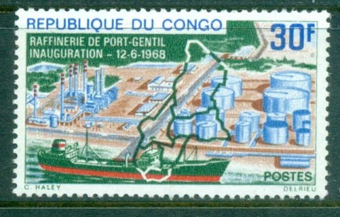 Congo-PR-1968 Port Gentil Oil Refinery