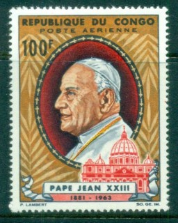 Congo-PR-1965 Pope John XXIII, St. Peter\'s Cathederal