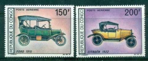 Congo-PR-1968 Vintage Cars, Ford Citroen