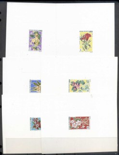 Congo-PR-1971-Tropical-Flowers-proof-on-card-6x-MUH