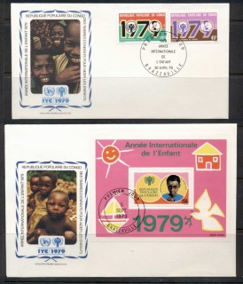 Congo-PR-1979-IYC-International-year-of-the-Child-MS-2x-FDC