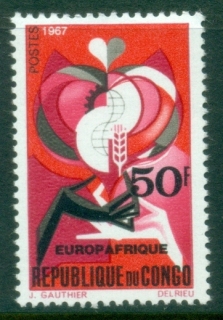 Congo-1967-PRC-Europ-Afrique-MUH Congo-1967-PRC-Europ-Afrique-MUH