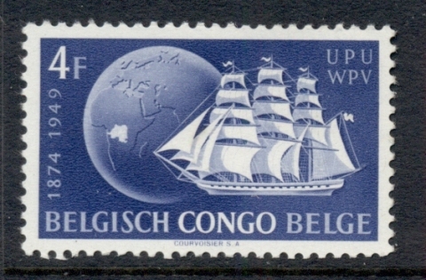 Belgian Congo 1949 UPU 75th Anniversary