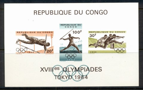 Congo-DR-1964 Summer Olympics Tokyo MS