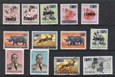 Congo-DR-1963-64 Assorted Overprints & Surcharges