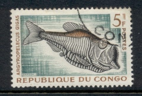 Congo PR 1961 Marine Life, Fish 5f