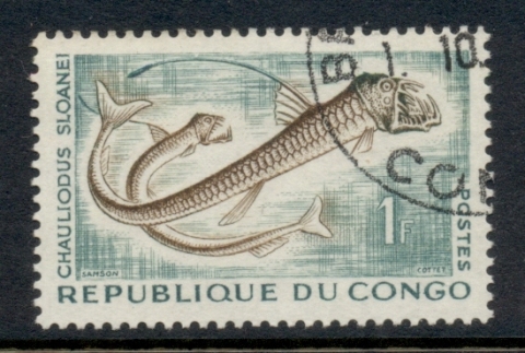 Congo PR 1961 Marine Life, Fish 1f